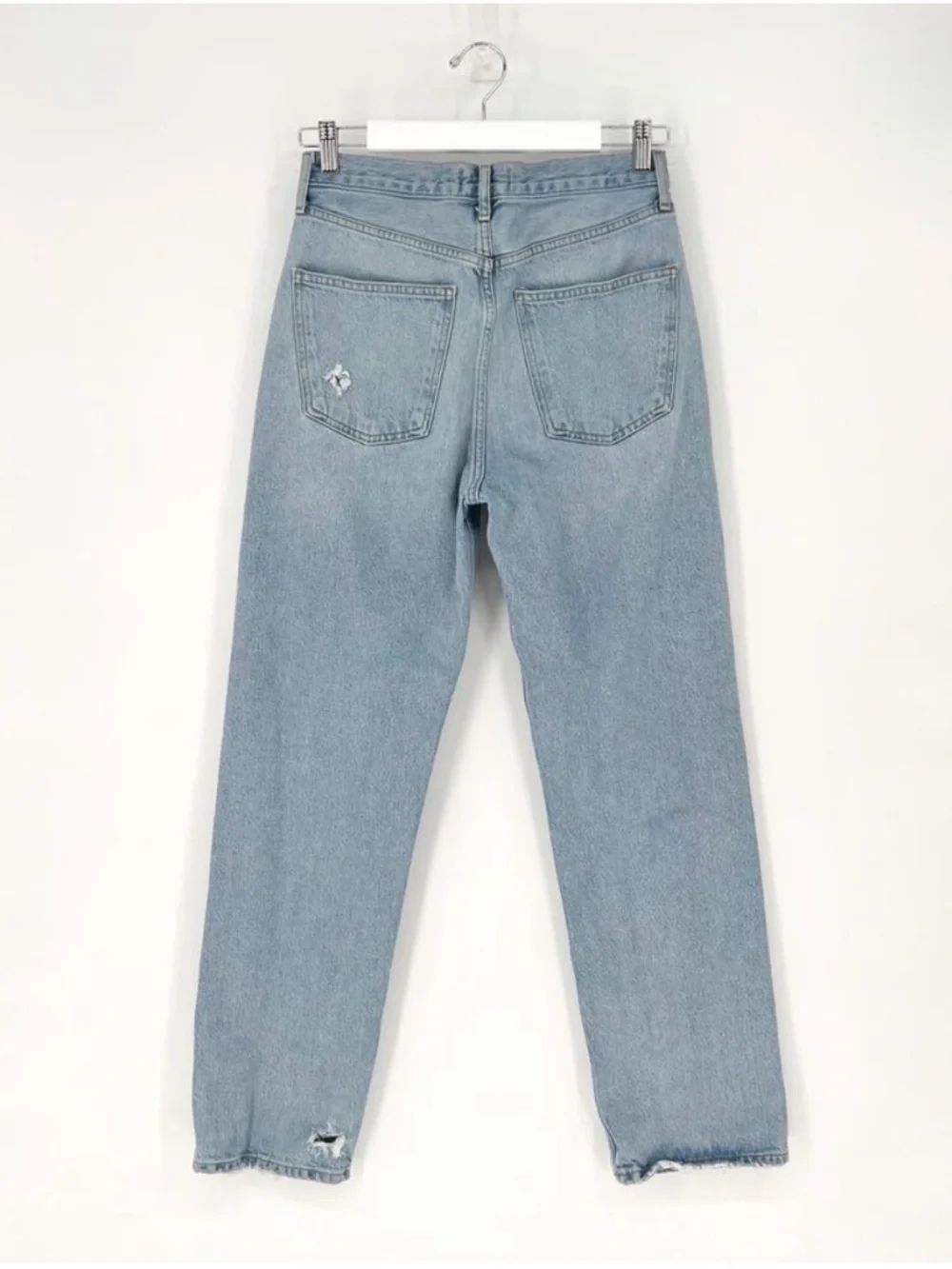 AGOLDE 90s Loose Fit Mid Rise Jeans Women’s Size 23 Captured Distressed Organic